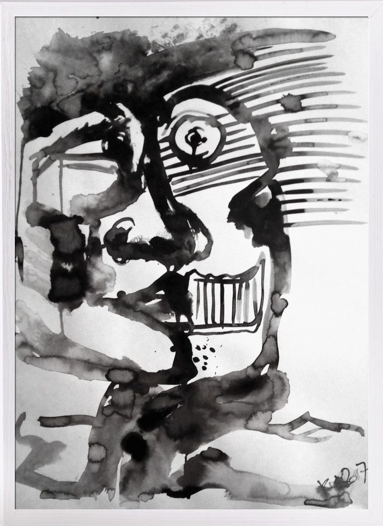 Ink On Paper Face 2017