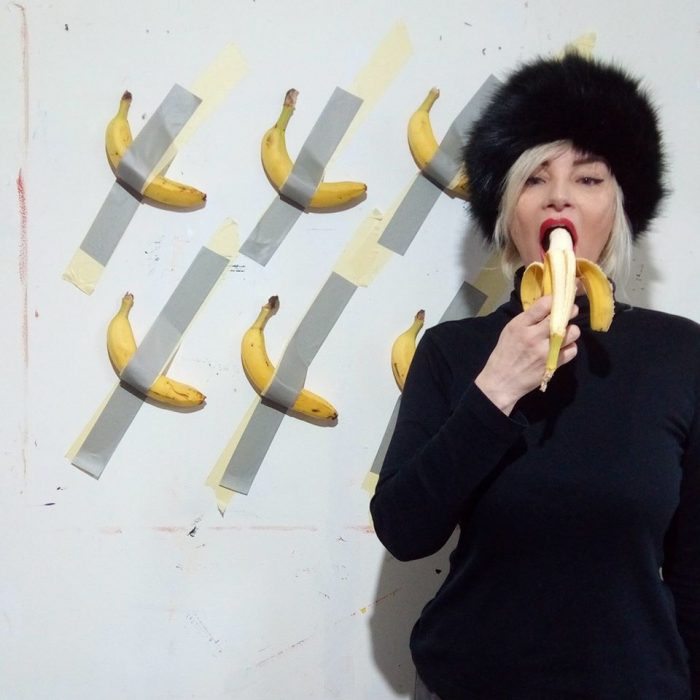 Hungry Artist Eating Banana - Kim Okura