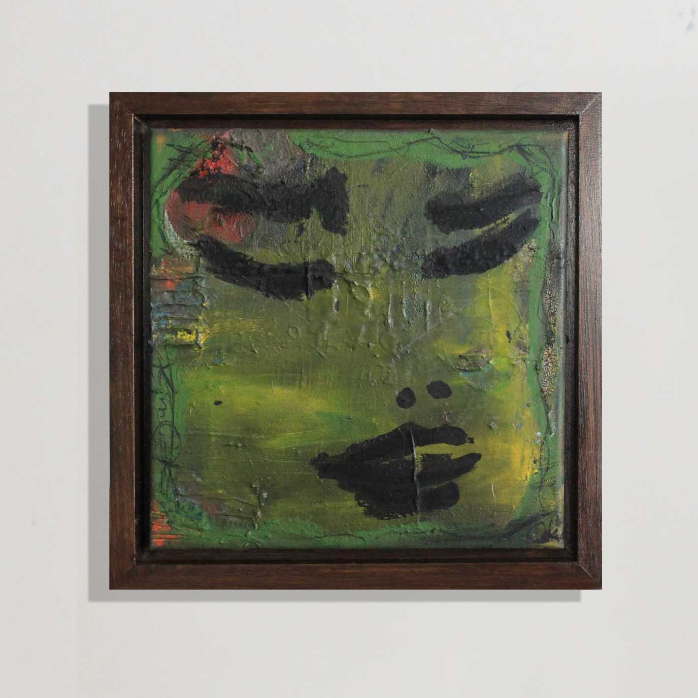 Nymphe, oilpainting framed, dark walnut on wal - Kim Okura