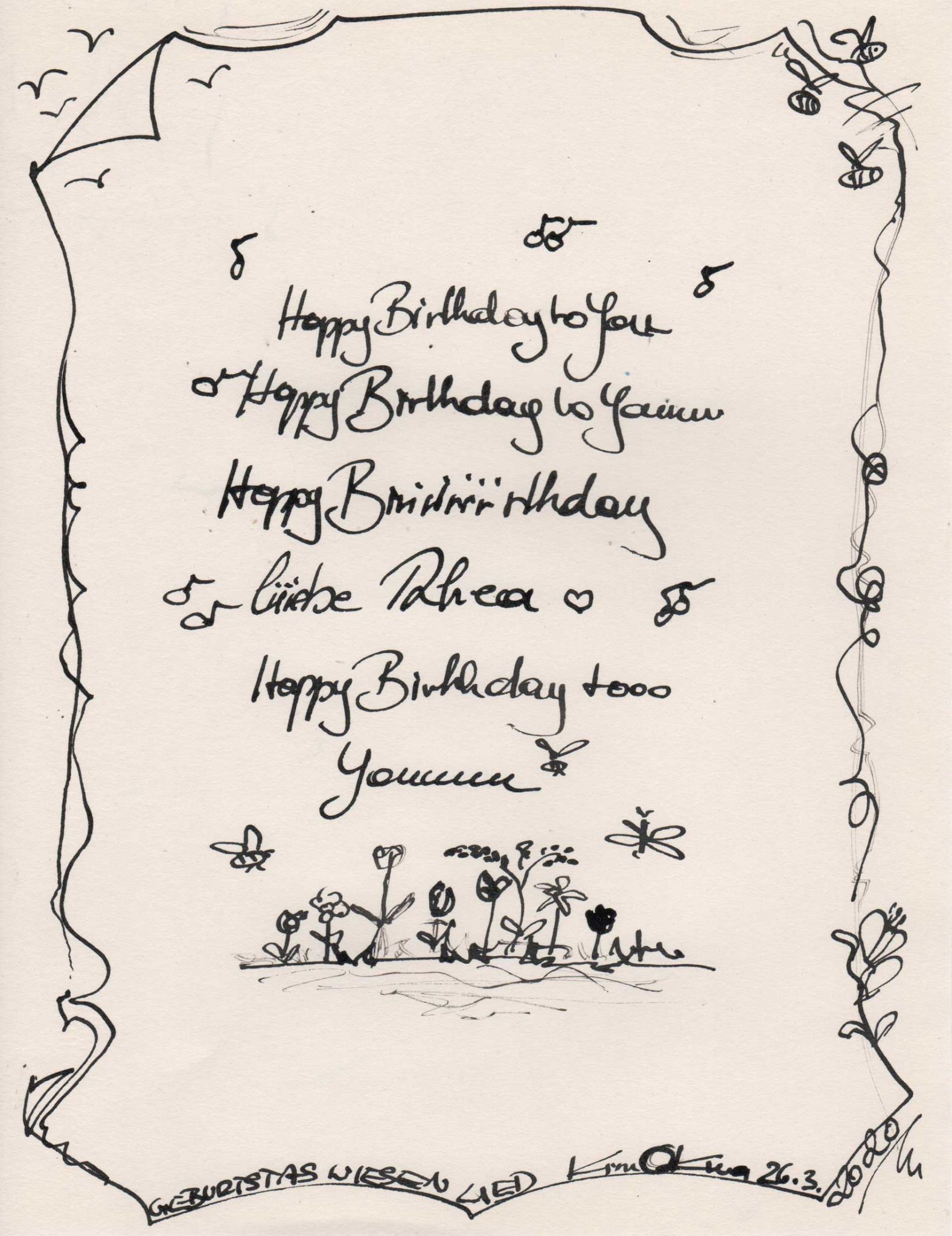 Geburtstagswiesenlied for my dear Rhea