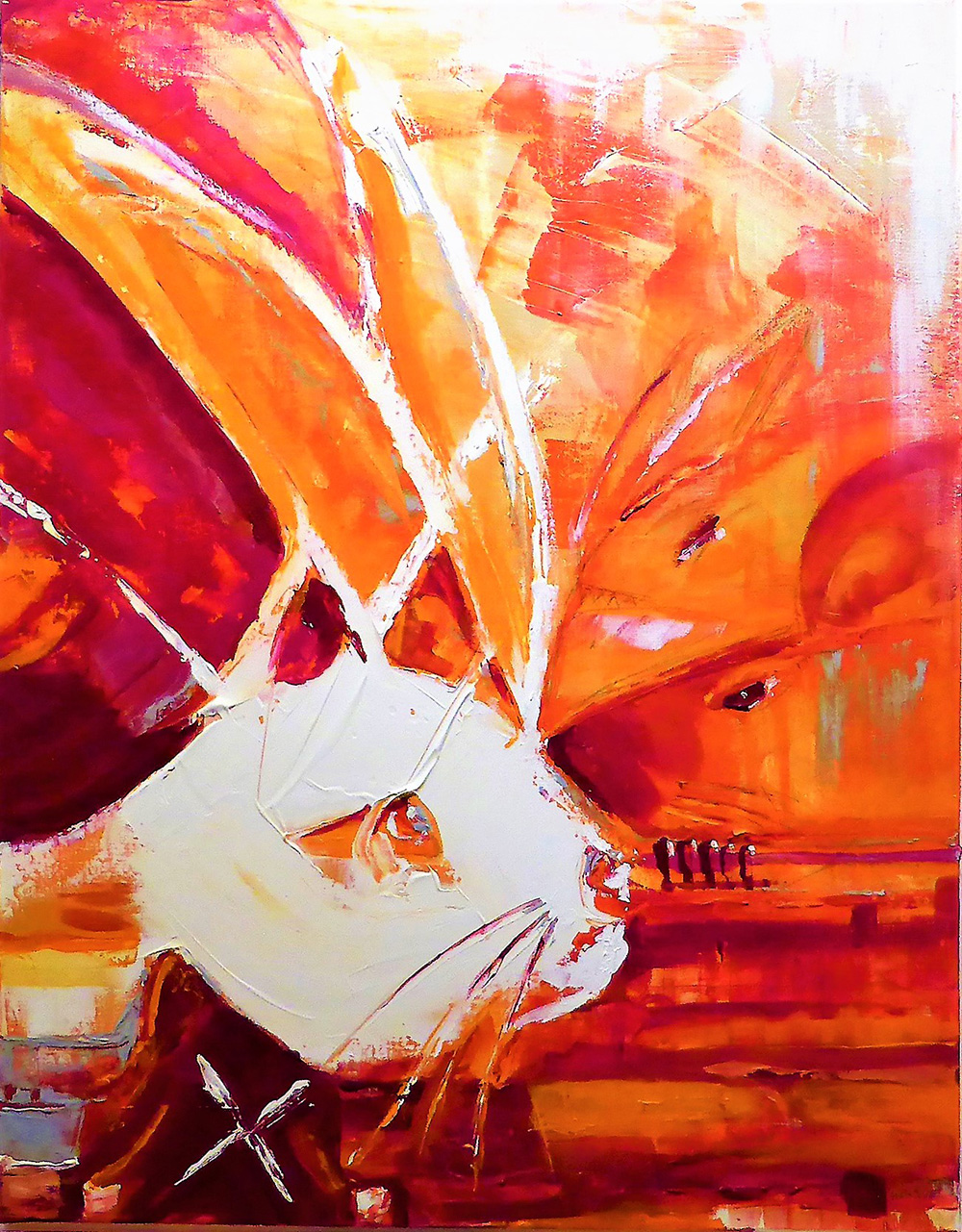 White Rabbit by Kim Okura Canvas Painting KOKVIE