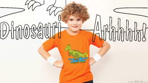 Kiddie, Kiddie... Wikitschi.com - Dinosaurier Arhhhh Shirt + Dino Malvorlage